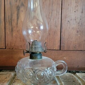 Vintage Glass Oil Lamp